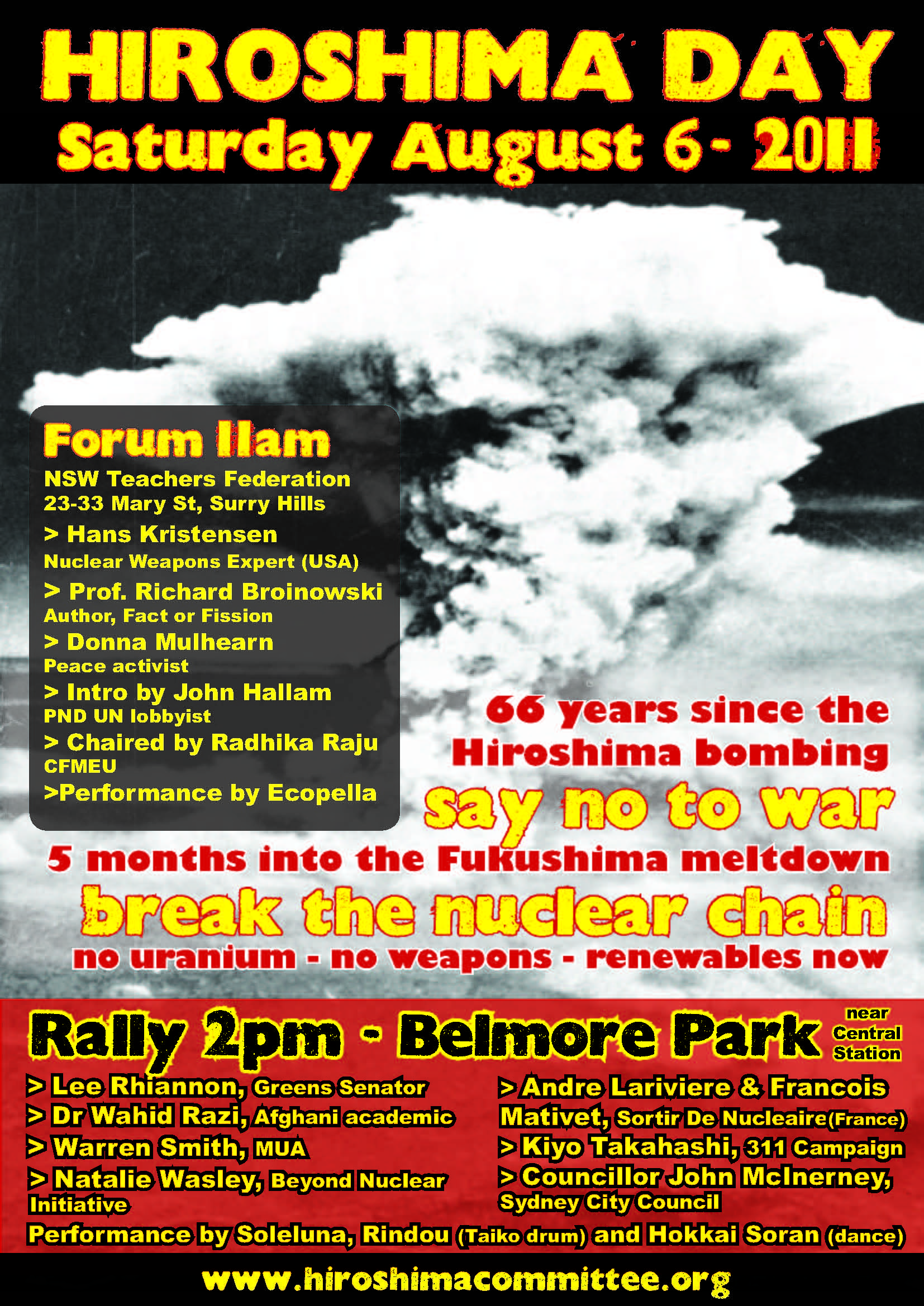 Hiroshima Day Flyer